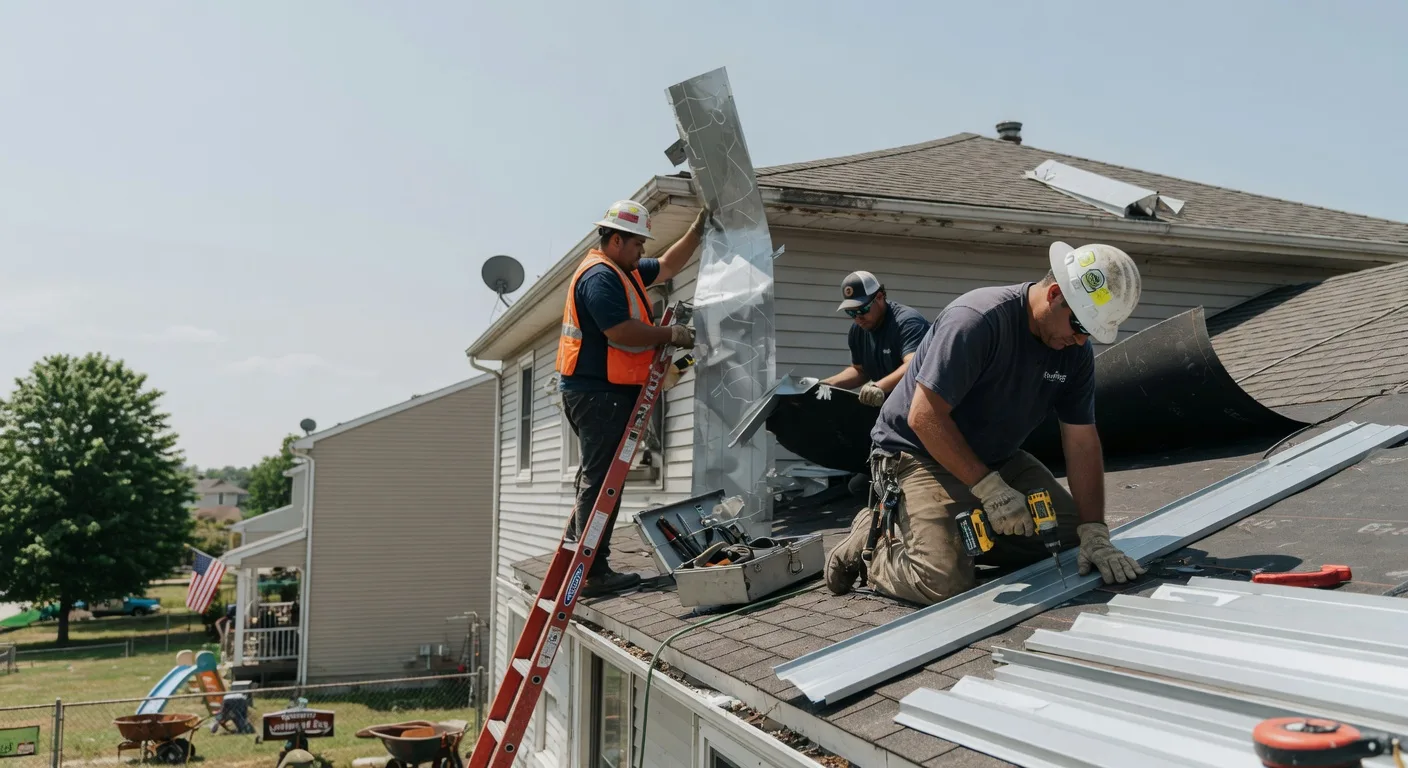 Storm Damage Metal Roof Repair in Savona, NY